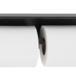 Bobrick B-540.MBLK Surface-Mounted Toilet Tissue Dispenser & Utility Shelf, Matte Black